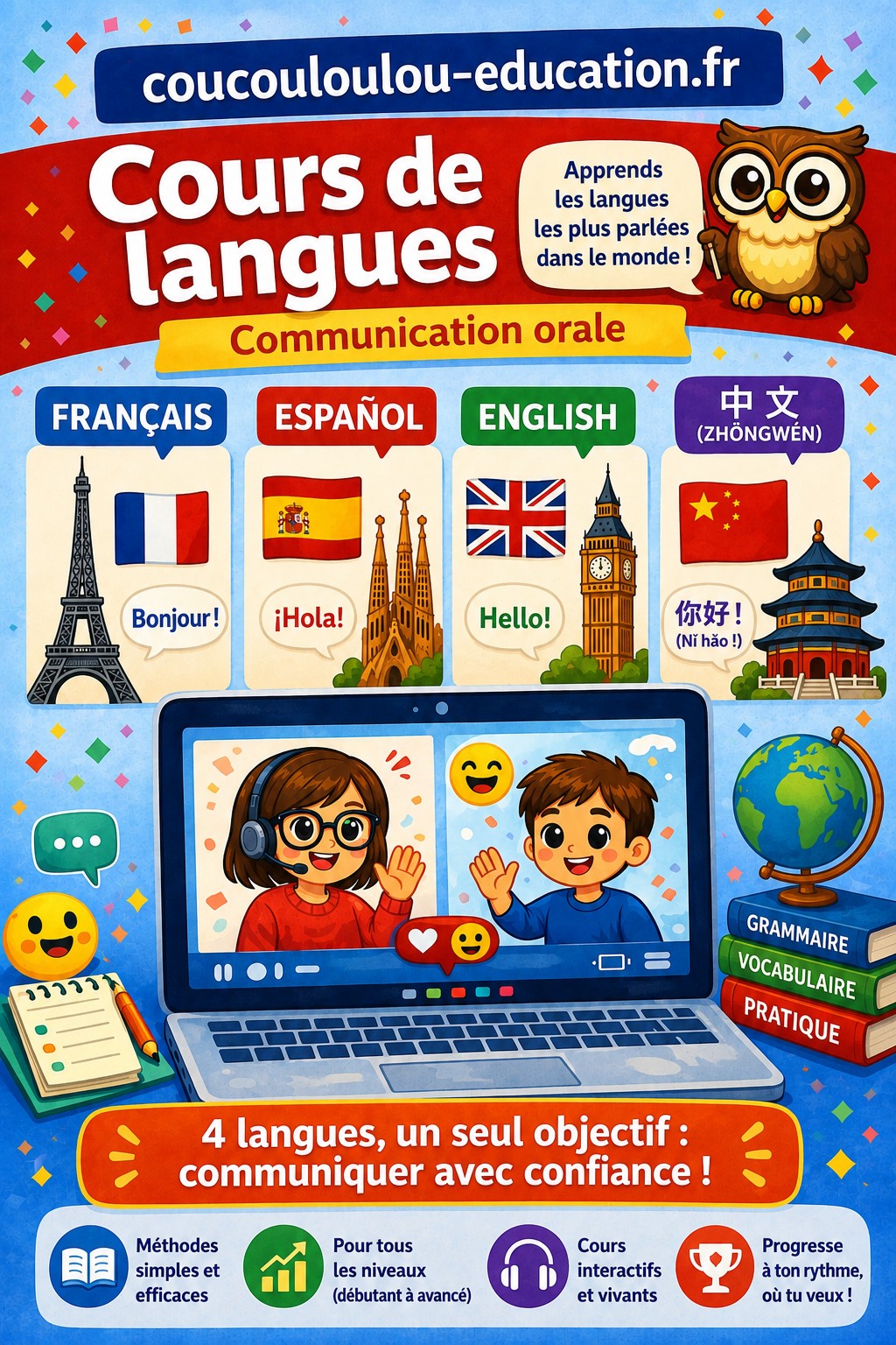 Cours de langues - Coucou Loulou Education